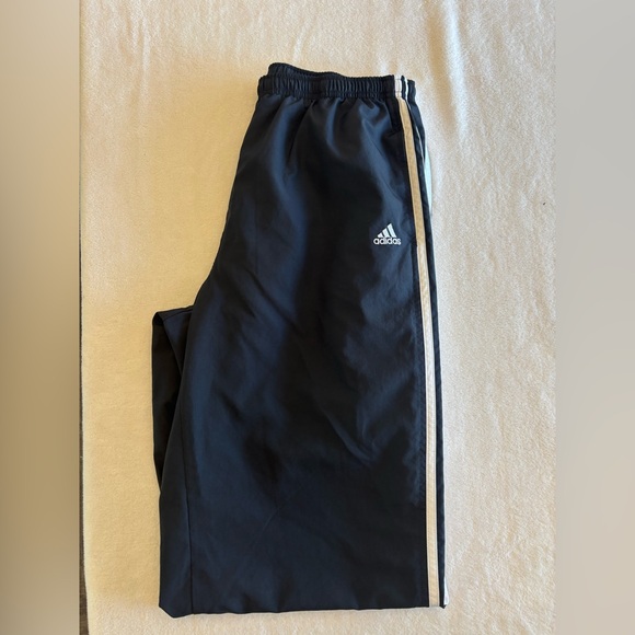 Adidas Black Joggers with White Stripes - Picture 6 of 10